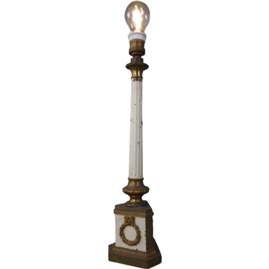 Prachtige Antieke Zuilvormige Lamp 1