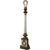 Prachtige Antieke Zuilvormige Lamp