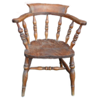Captain Chair Windsor Bureaustoel Mahoniehout Antiek thumbnail 1