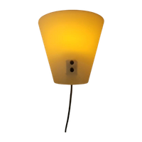 Vintage Steinhauer Glazen Muurlamp Geel Glas.