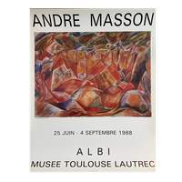 André Masson (1896-1987), La Carriere Bibemus, 1948. Exhibition Poster Albi Musee Toulouse Lautrec