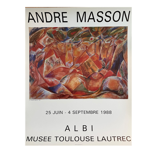 André Masson (1896-1987), La Carriere Bibemus, 1948. Exhibition Poster Albi Musee Toulouse Lautrec 1