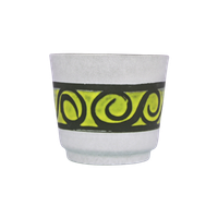 Wit & Neon Gele Bloempot