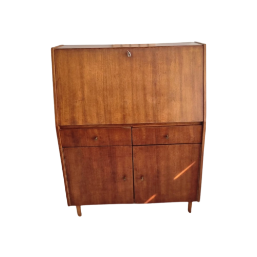 Teak Mid Century (Jaren 60 70) Vintage Secretaire Kast