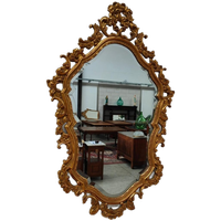 Vintage Barok Brocante Rococo Spiegel Schouwspiegel Facet 13