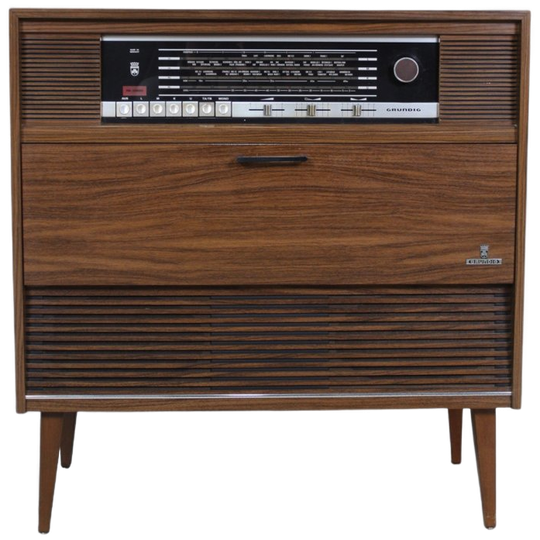 Vintage Gründig Muziekmeubel, Radiokast 1
