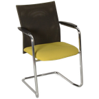 Haworth Comforto D5568 Vergaderstoel, Groen / Mesh, Sledeframe thumbnail 1