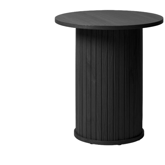 By fonQ | Alon Bijzettafel Pilaar 50 Cm Zwart Eiken 1