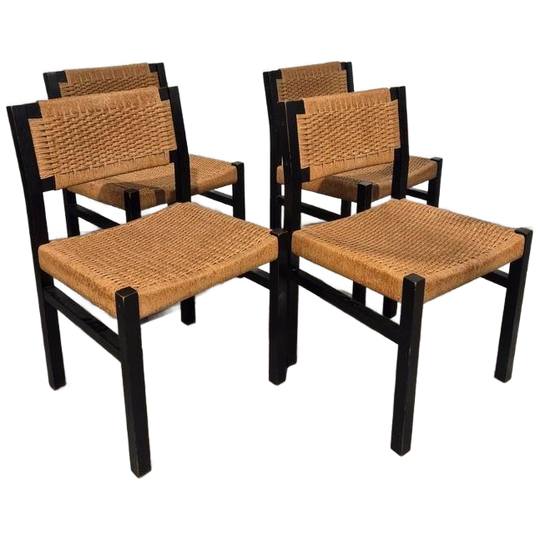 Arnold Merckx Voor Fristho Papercord Stoelen Vintage 1