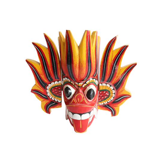Vintage Sri Lankaans Vuurmasker/wandmasker, Jaren '80 1
