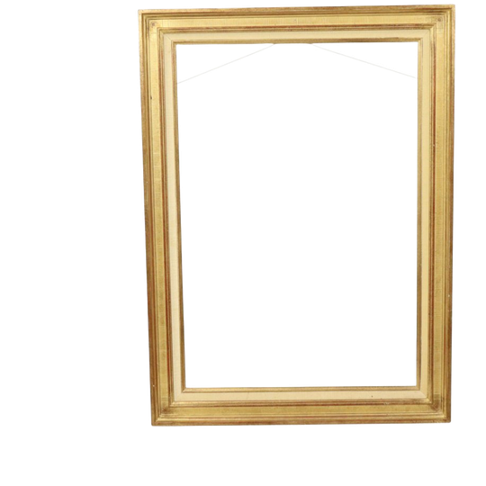 Strakke Gouden Houten Lijst Schilderij Kader Klassiek 86x63cm 1