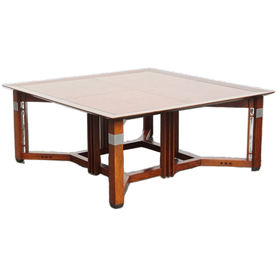 Prachtige, Grote En Luxe Vierkante Art Deco Salontafel Van Schuitema Uit De Decoforma Serie 1