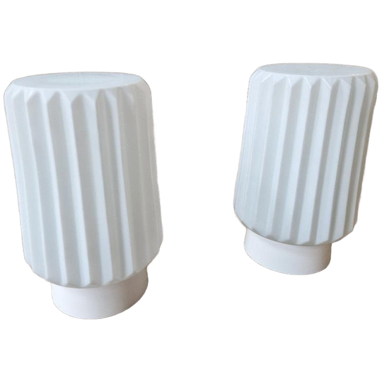 Set Vintage Plafondlampen Opaalglas 1