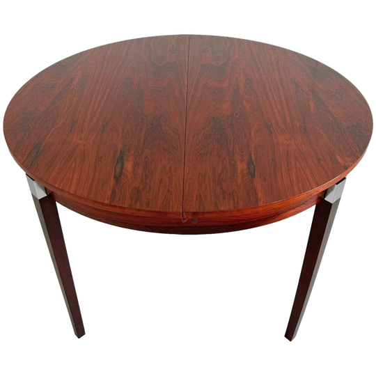 Deens Design Uitschuifbare Ronde Eettafel Palissander 1960’s 1