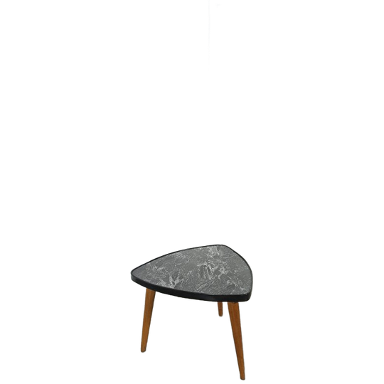 Bijzettafel Plantentafel Met Zwart Marmerlook Formica Blad, Nr. 27 1