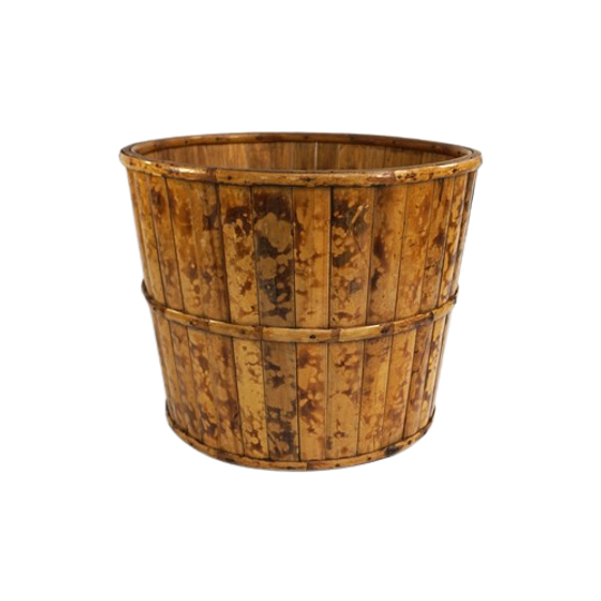 Vintage Rotan Plantenmand 1