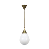 Art-deco Opaline Hanglamp Druppel