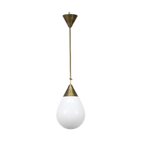 Art-deco Opaline Hanglamp Druppel 1