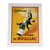 Vicomte De Moulliac - Classic French Poster, 2024, Printed In The Uk