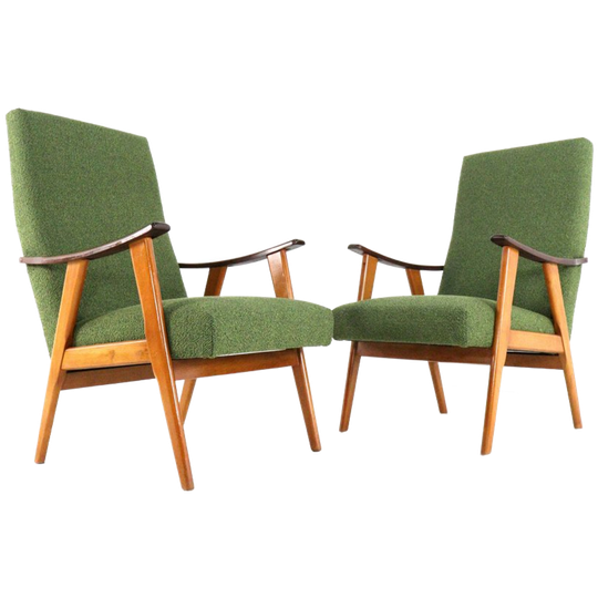 Nederlandse Vintage Fauteuil Gestoffeerd 1