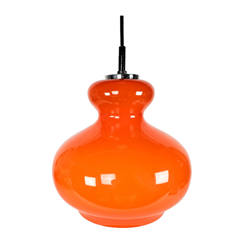 Peill & Putzler - Opaline - Hanglamp - Oranje/Wit - Duitsland - 70'S