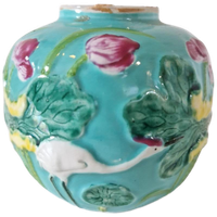 Antieke Chinese Gemberpot Vaasjes Mintgroene Vaas