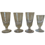 4 X 19e Eeuwse Glazen Absinth Wijnglazen Frans thumbnail 1