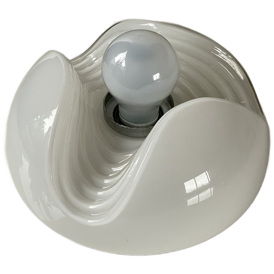 Vintage Peill & Putzler Futura “wave” Plafondlamp - Ø22cm 1