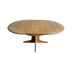 Extendable Wooden Dining Table With Integrated Extension Section thumbnail 1