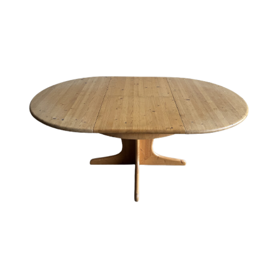 Extendable Wooden Dining Table With Integrated Extension Section 1