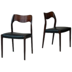 Niels Otto Moller 71 Eetkamerstoelen 3x Vintage Prijs P/stuk thumbnail 1