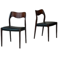 Niels Otto Moller 71 Eetkamerstoelen 3X Vintage Prijs P/Stuk