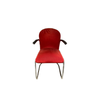 Gispen Stoelen Eetkamerstoelen Rood Buisframe Fauteuil