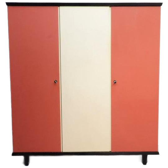 Vintage Kledingkast | 3 Deurs | Schuine Poten 1