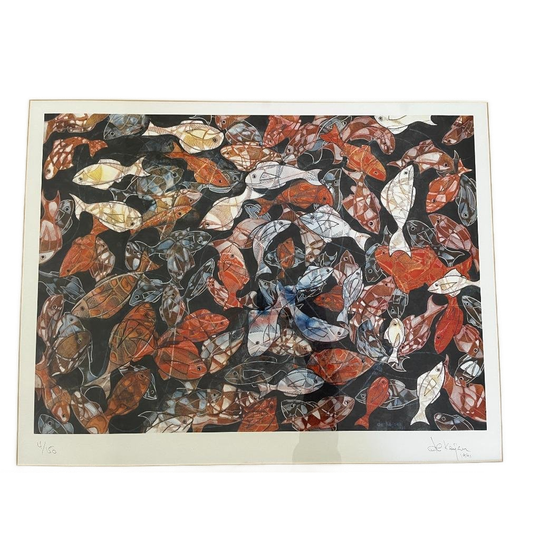 F. De Keijzer Litho Vissen 1