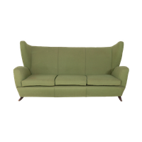 Mid-century Modern Wing Sofa / 3-zitsbank / Bank From Paolo Buffa, 1950’s Italy