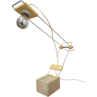 Travertin And Chrome Desk Lamp By Fratelli Manelli