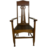 Eiken Armfauteuil Uit Arts And Crafts Periode