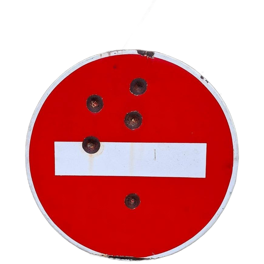 Stoer Vintage Verbodsbord Uit Frankrijk Met Kogelgaten😎 1
