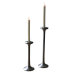 Set Of 2 Vintage Ikea Chrome Candlesticks thumbnail 1