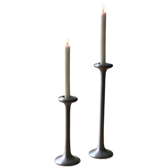 Set Of 2 Vintage Ikea Chrome Candlesticks 1