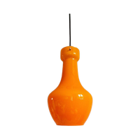 Vintage Oranje Opaline Hanglamp, Jaren 60