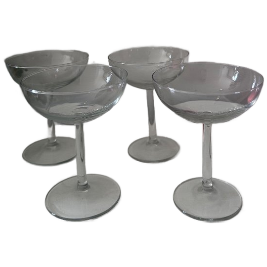 Set Van 4 Kristallen Coupé Champagne Glazen 1