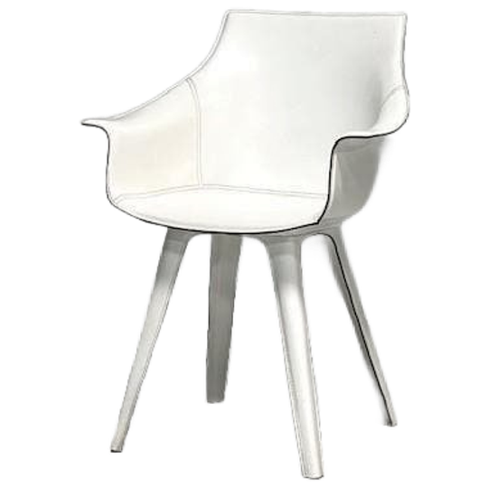 Kab Eetkamerstoel Wit Leer Door Karim Rashid 1