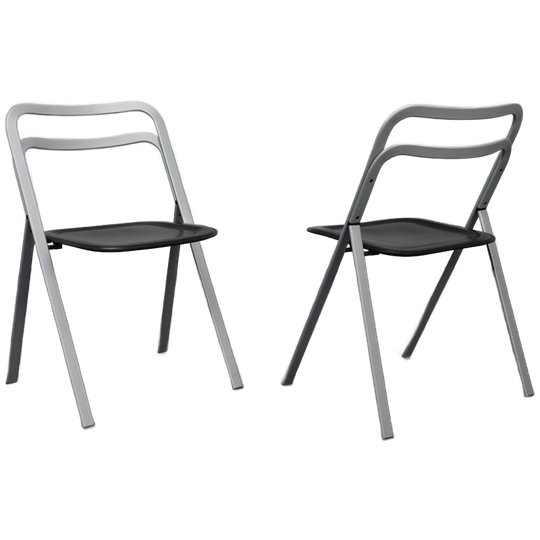Giorgio Cattelan For Cidue Leather Folding Chairs, Italy, 1970s 1