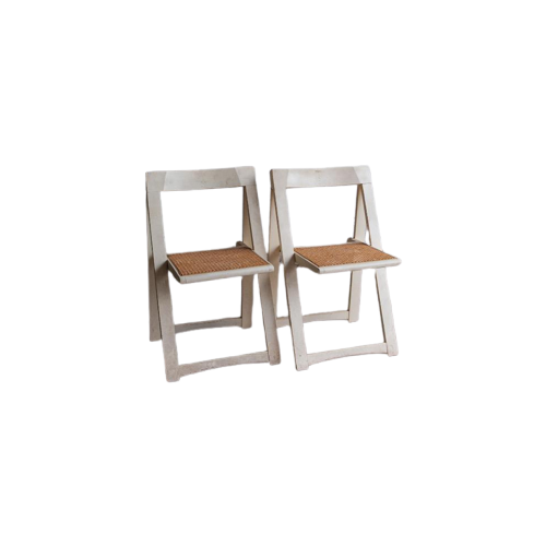 Pair Of Trieste Folding Chairs By Aldo Jacober