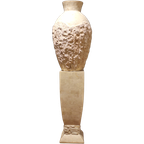 Set Of Pillar And Vase Made From Travertine thumbnail 1