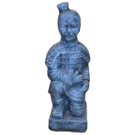 Knielende Chinese Krijger In Stone Kleur 1