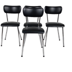 4 X Vintage Stoelen In Skai Leer, Jaren 60 thumbnail 1