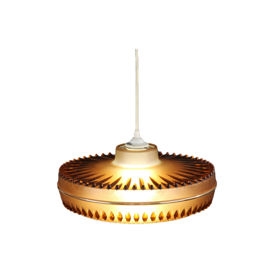 Geweldige Retro Lamp In Bijzonder Bruin Plastic - Massive Belgium 1